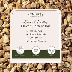 Starwest Botanicals Organic Astragalus Root – 16 Ounce (Pack of 1), No Color
