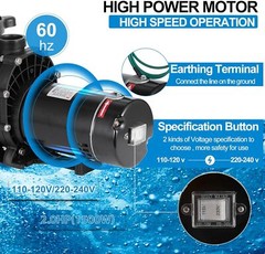 2HP Self-priming Swimming Pool Pump In/Above Ground Motor Strainer Filter Basket