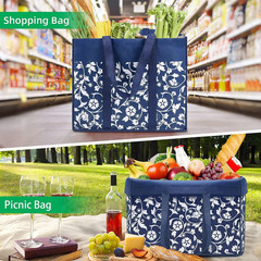 Reusable Grocery Bags 4 Pack Large Foldable Tote Waterproof Shopping Bags Set