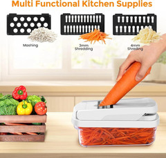 15-in-1 Vegetable Chopper Onion Dicer Fruit Cutter Mandoline Slicer Kitchen Food