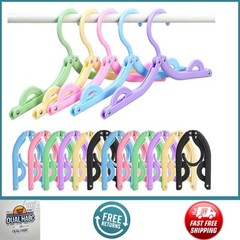 12pcs Travel Folding Hangers, Portable Multifunctional Household Clothes Hangers