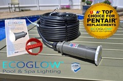 100ft White FLAGSHIP PENTAIR GLOBRITE Replacement, MADE IN THE USA, 2yr Warranty