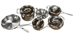 READ DESCRIPTION- Demeyere Essential 5-ply 10-pc Stainless steel Cookware Set