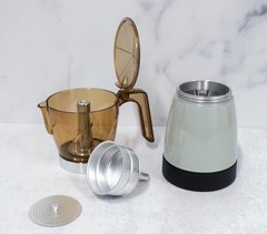 Cook Prep Eat Electric Espresso Maker Fresh In Less Than 10 Minutes Black &Amber
