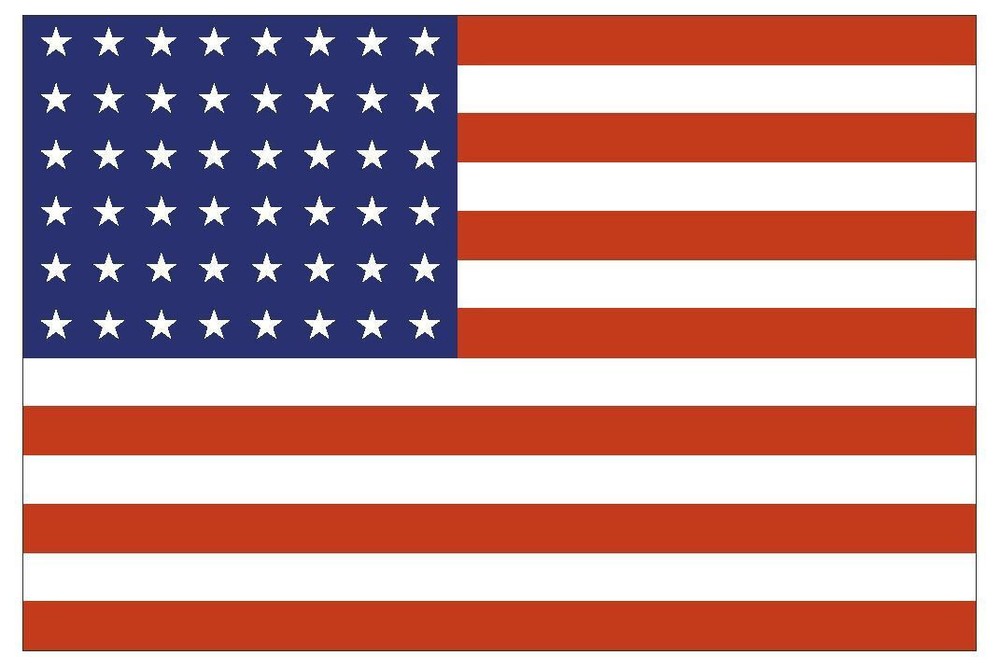 United States Historic 48 Star Flag Sticker Decal F594