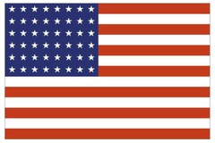 United States Historic 48 Star Flag Sticker Decal F594