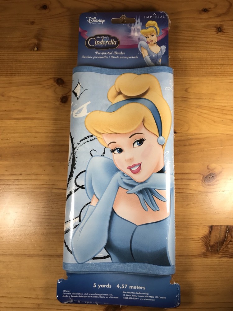 Walt Disney Princesse Cinderella Pre Pasted Wall Border 5 Yards 4.57m X 23cm New