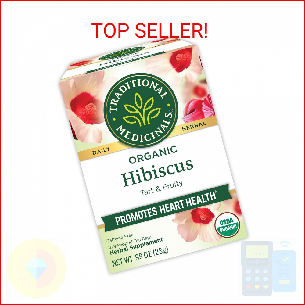 Traditional Medicinals Organic, Hibiscus Tea – Supports Normal Heart Health & Ca