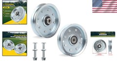 Easy Install 2-Pack 4 7/8″ Aluminum Idler Pulleys – Compatible with OEM Parts