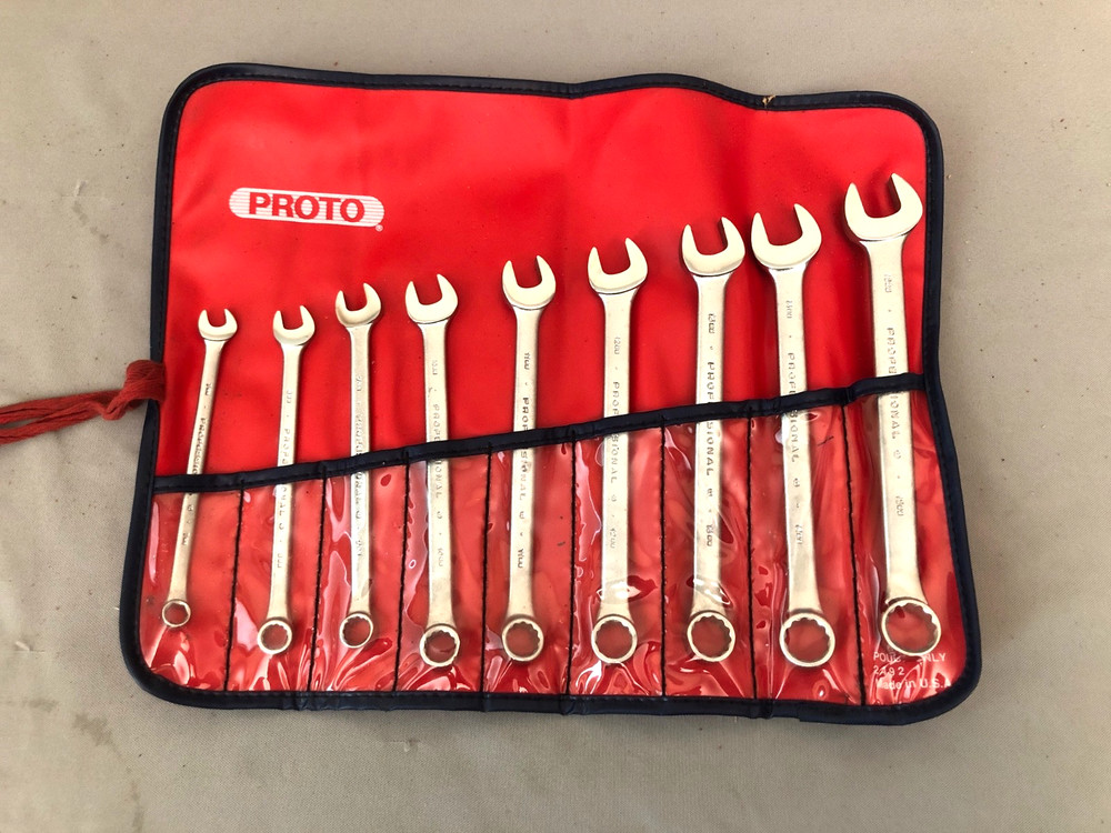PROTO 9 PIECE METRIC COMBINATION WRENCH SET 7-15MM EX