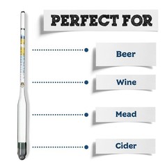 Fermentaholics Hydrometer Kit with Hydrometer, Plastic Test Jar Monitor ABV