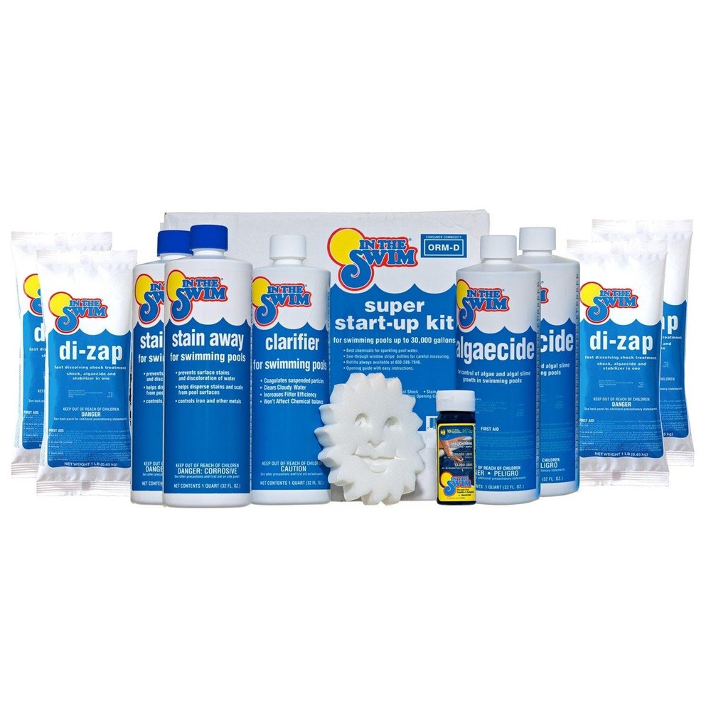 In The Swim Well Water Swimming Pool Start-Up Kit – Opening Chemicals with Metal