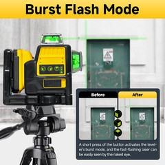 12V Green Line 3 x 360 Laser Level Laser + battery + charger