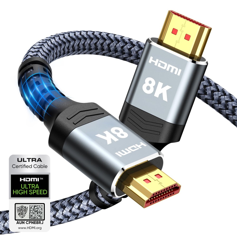 Highwings 8K 10K 4K HDMI Cable 48Gbps 6.6FT/2M, Certified Ultra High Speed 2.1 H