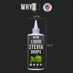 WHYZ Liquid Stevia Drops 8oz Plant-Based, Zero Calorie Sweetener, 1,183 Servings