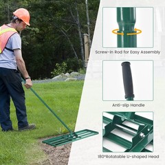 Lawn Leveling Rake 42″ x 10″ Heavy Duty Level Lawn Tool for Garden Golf Course
