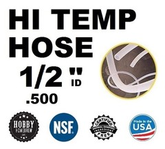 HIGH TEMP SILICONE TUBING 1/2″ .500 ID TUBE HOME BREWING KETTLE HOSE PER FOOT