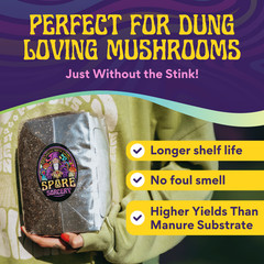 6lbs All-in-One Mushroom Grow Kit in a Bag | HUGE FLUSHES | Easy to Use