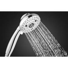 Lavmere 7-Spray 4.2 In. Single Wall Mount Handheld Adjustable Shower Head 1.8 GP