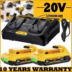 20V FOR DEWALT 20 Volt MAX Lithium-Ion Battery / Charger DCB203 DCB201-2 DCB207