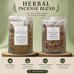 Sage Herbal Incense Blend Natural Smudge Meditation Cleansing 4 oz