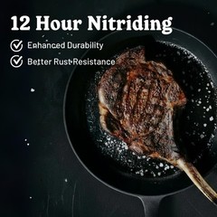 Flambo Skillet #10 – Naturally Non-Stick 10 Inch Pre-Seasoned Cast Iron Black