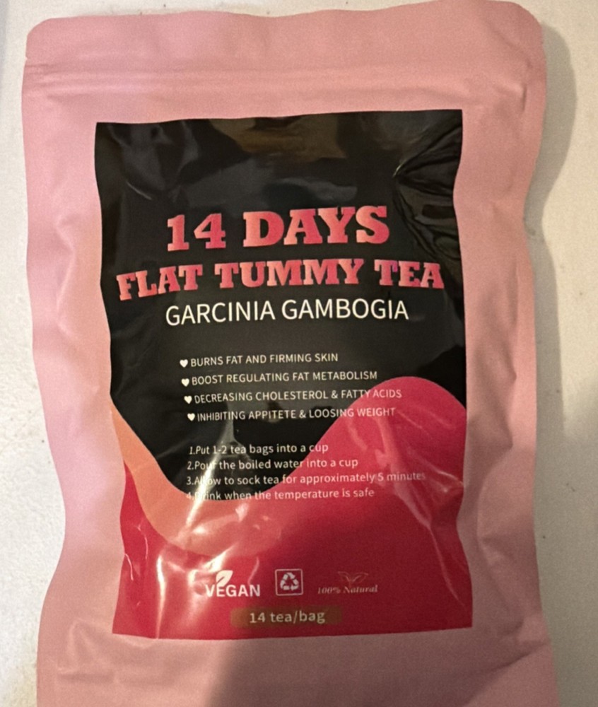 14 Days Flat Tummy Tea Garcinia Cambogia Vegan 100% Natural 14 Tea Bags