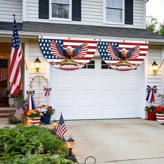 2PCS 250th Anniversary USA Bunting Flag 1776-2026th Birthday American Fan Flags