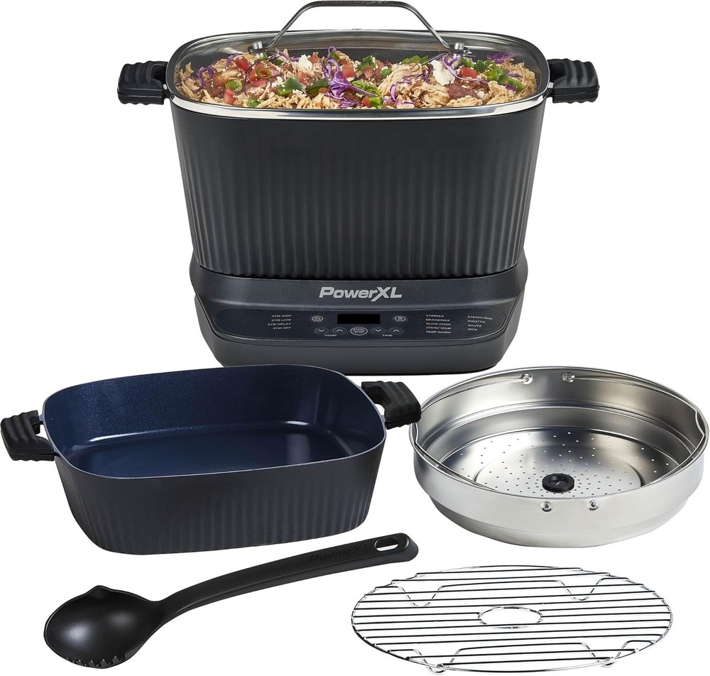 STIRMAX Deluxe 7.5Qt Digital Multi-Cooker w/ Auto Stir Paddle, 9-in-1