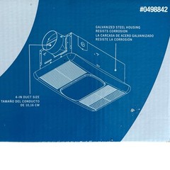 Utilitech Heater 1.5-Sone 80-CFM White Lighted Bathroom Fan/Heater #0498842