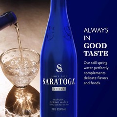 Saratoga Spring Water Still 16 fl oz Bottles 6 Pack Natural Mineral Water