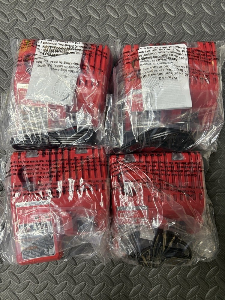 Milwaukee 18V Li-Ion Red Battery Pack Lot of 4 New (Pack Only)