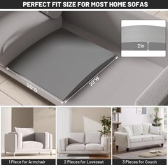 2 Couch Cushion Support for Sagging Seat 20″ X 20″ High Density Curved Foam Sofa