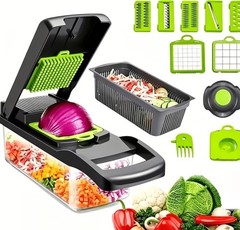 16-in-1 Multifunction Vegetable Chopper & Food Slicer – Kitchen Cutter, Dicer