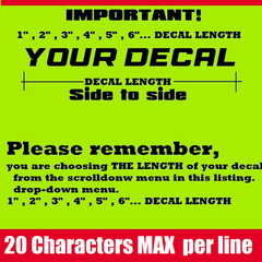 Custom Text Vinyl Lettering Sticker Decal Personalized -ANY TEXT – ANY NAME – [3