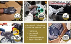 Ansell 11-840 Ergonomic Abras-Resistant Nylon Spandex Nitrile
