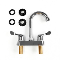 4inch Basin Sink Faucet Plastic Mixer Tap Bathroom RV Sink Faucet Dual Handles