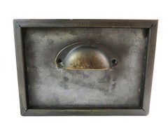 Nicole Galvanized Metal Bin Drawer Container Industrial Farmhouse Decorative 9in