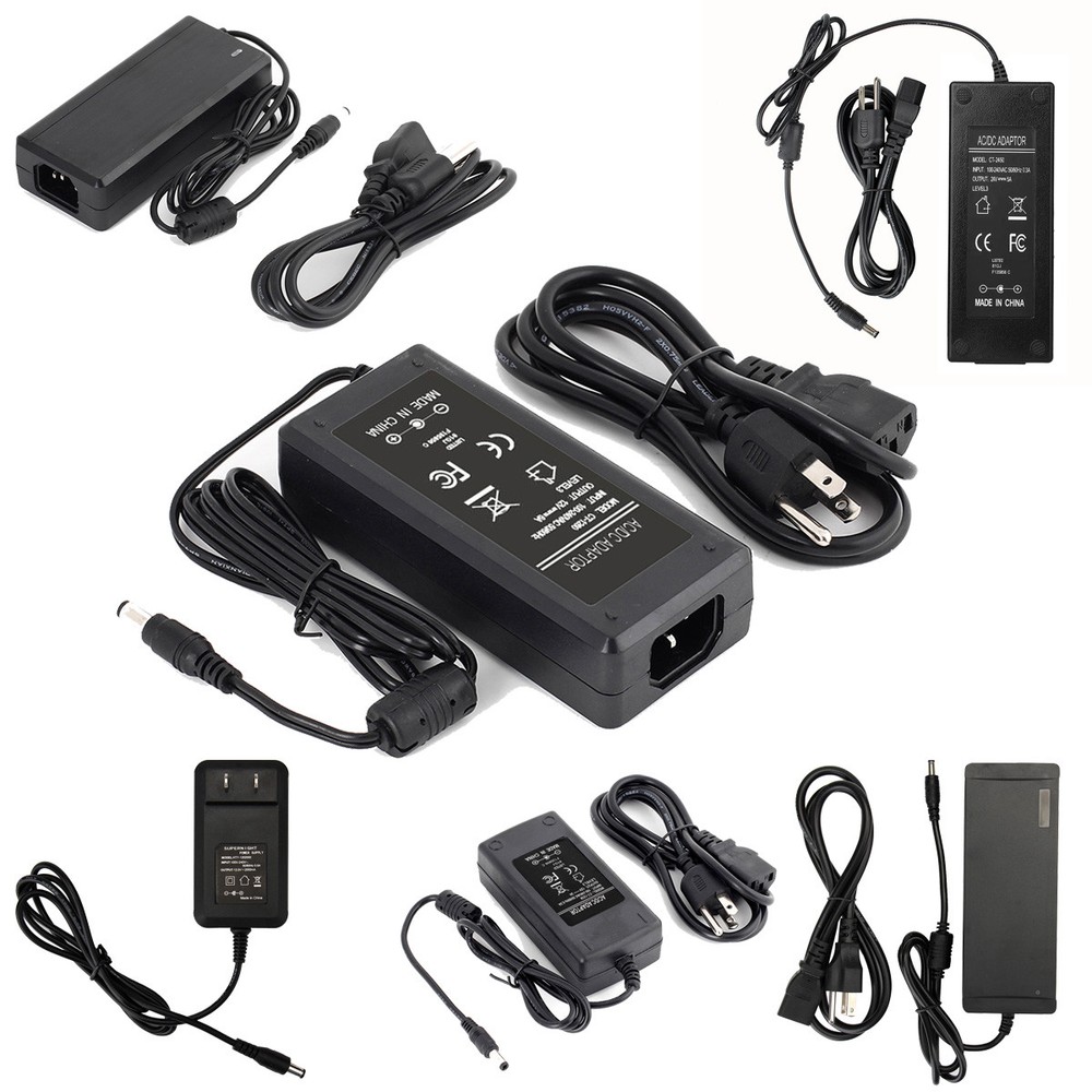 AC to DC 12V/24V 2A/3A/5A/6A/10A Power Supply Adapter Transformer 5.5×2.1mm Plug