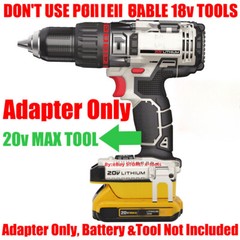 for DEWALT 20V MAX XR/DCB203 Li-Ion Battery To fits PORTER-CABLE 20V MAX Adapter