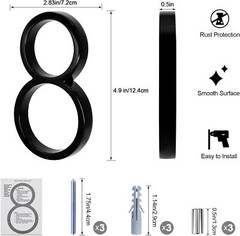 House Number for Outdoor, Mailboxes Number, Address Sign Metal Exterior Decor
