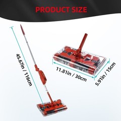 4000 RPM Swivel Sweeper Cordless Vacuum Lightweight 360 Swivel Rechargeable Quad