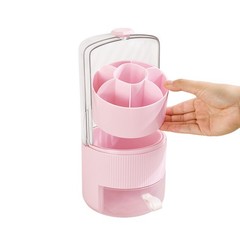 Pink Makeup Brush Storage 5.31*11.02in Organizer With Cover For Cosmetic Brushes