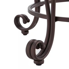 Hansel 24.25 In. Bronze Metal Swivel High Back Counter Stool with Fabric Seat