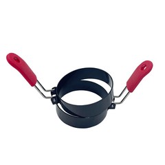 2 Round Non-Stick Stainless Steel Egg Ring for Fried Egg Pancakes Sandwiches 3″