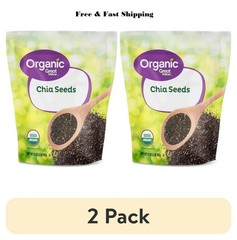Great Value Organic Chia Seeds 32 oz each USDA Organic, Gluten-Free (pack of 2)