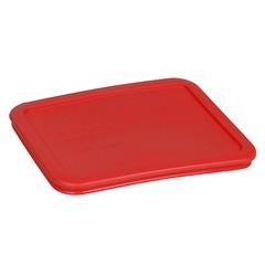 Pyrex 7210-PC Red Rectangle Plastic Storage Replacement Lid Cover (2-Pack)