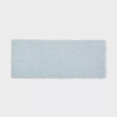 24″x60″ Spa Plush Bath Rug Light Blue – Threshold: Machine Washable, Tufted