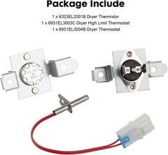 for LG Dryer Thermostat Thermistor Kit AGM75510744 AGM30045804
