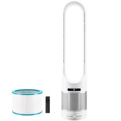 40″ Bladeless Tower Fan HEPA Air Purifier w/Remote Timer Oscillating Floor Fan